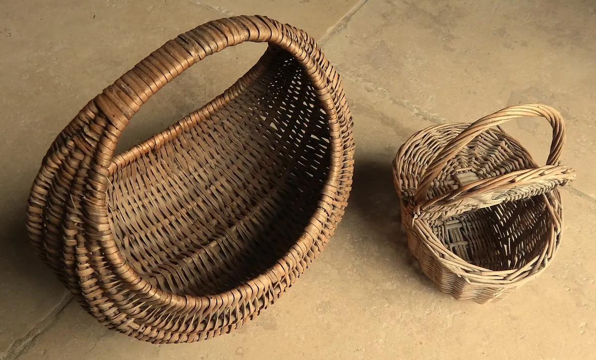 Wicker Egg Collecting & Small Lidded Baskets - Image 3