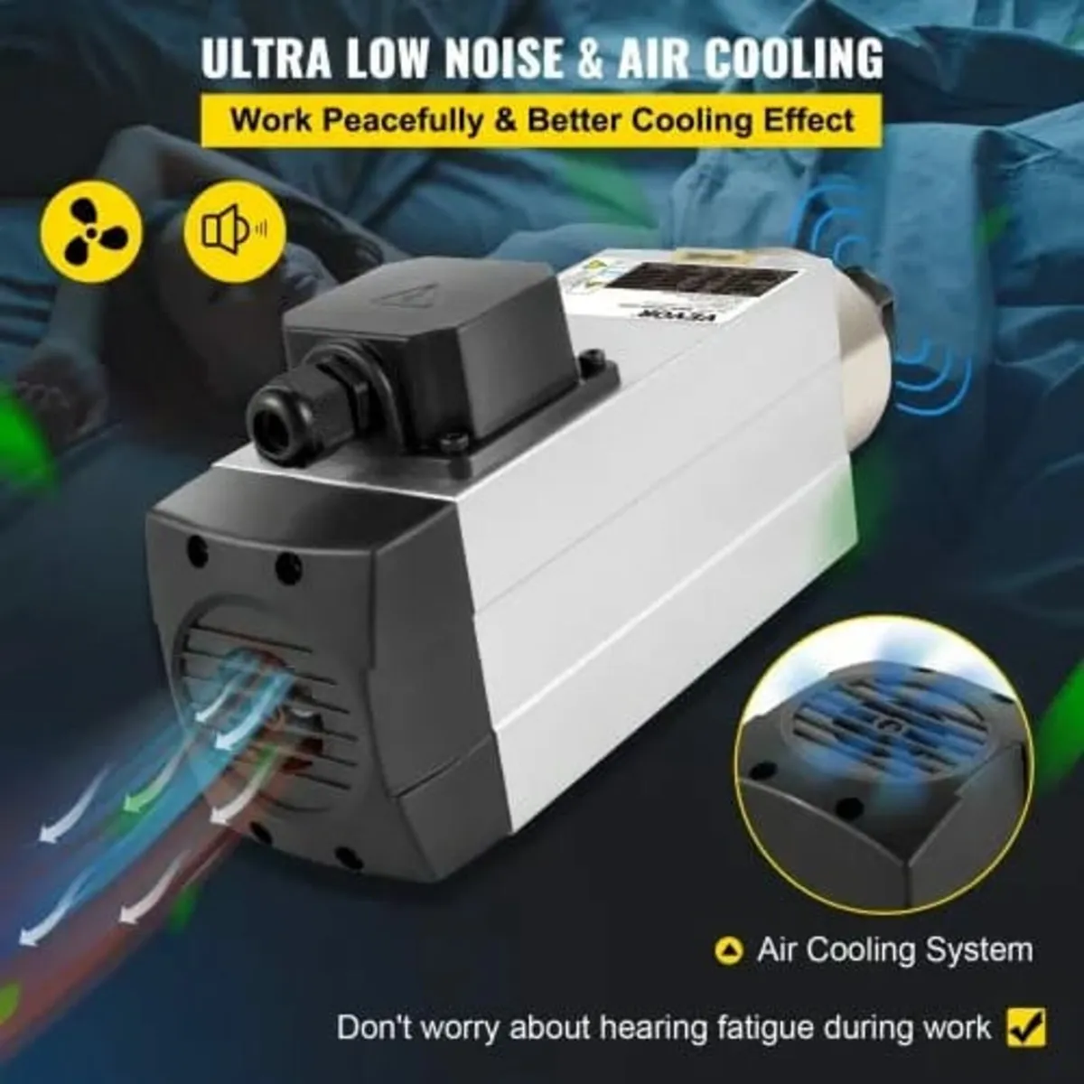 3.0KW 220V Air Cooled Spindle Motor CNC Air Coolin - Image 4