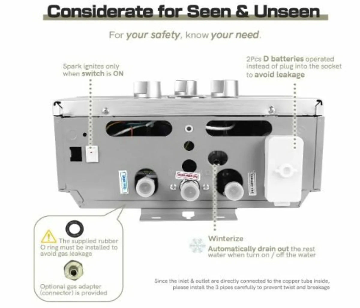 12LPM Gas Instantaneous Water Heater, 24 kW - Image 4