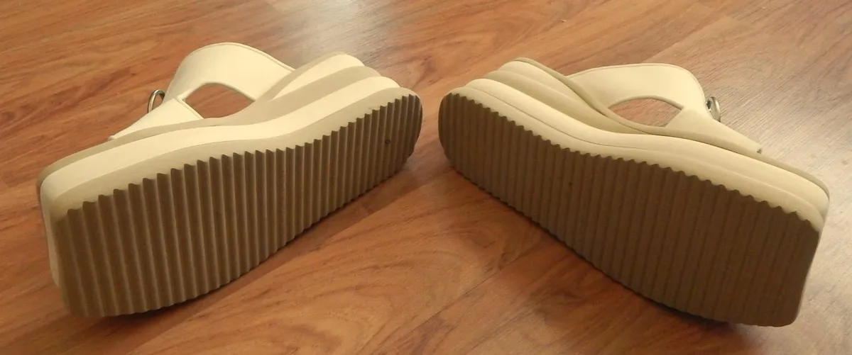 Pair of Stella McCartney Scuba Wedge Sandals, New - Image 3