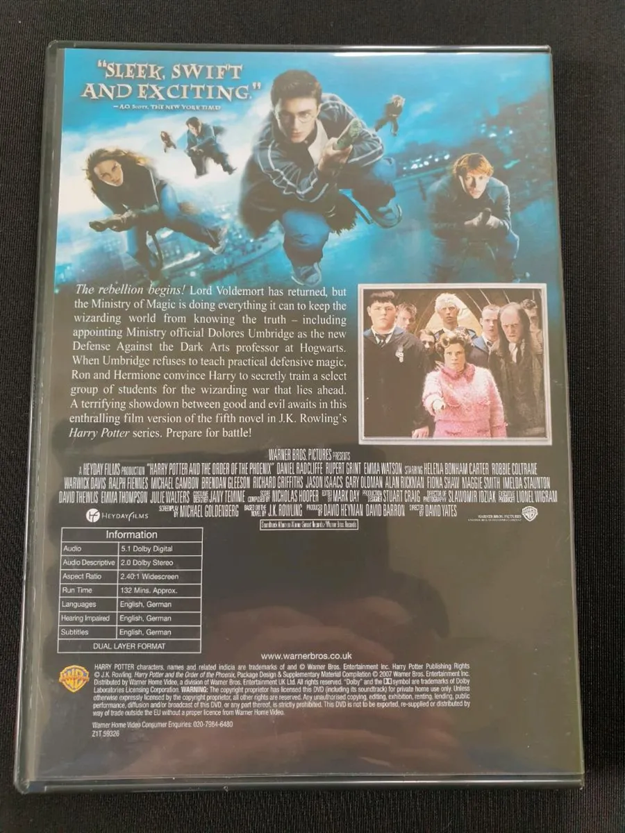 Harry Potter and the Order of the Phoenix 2007 DVD - Image 2