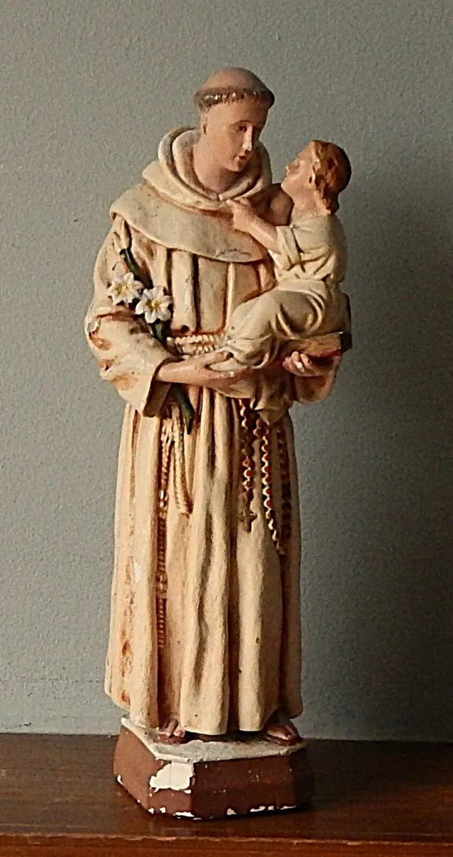 Vintage Statue of Saint Anthony of Padua - Image 1