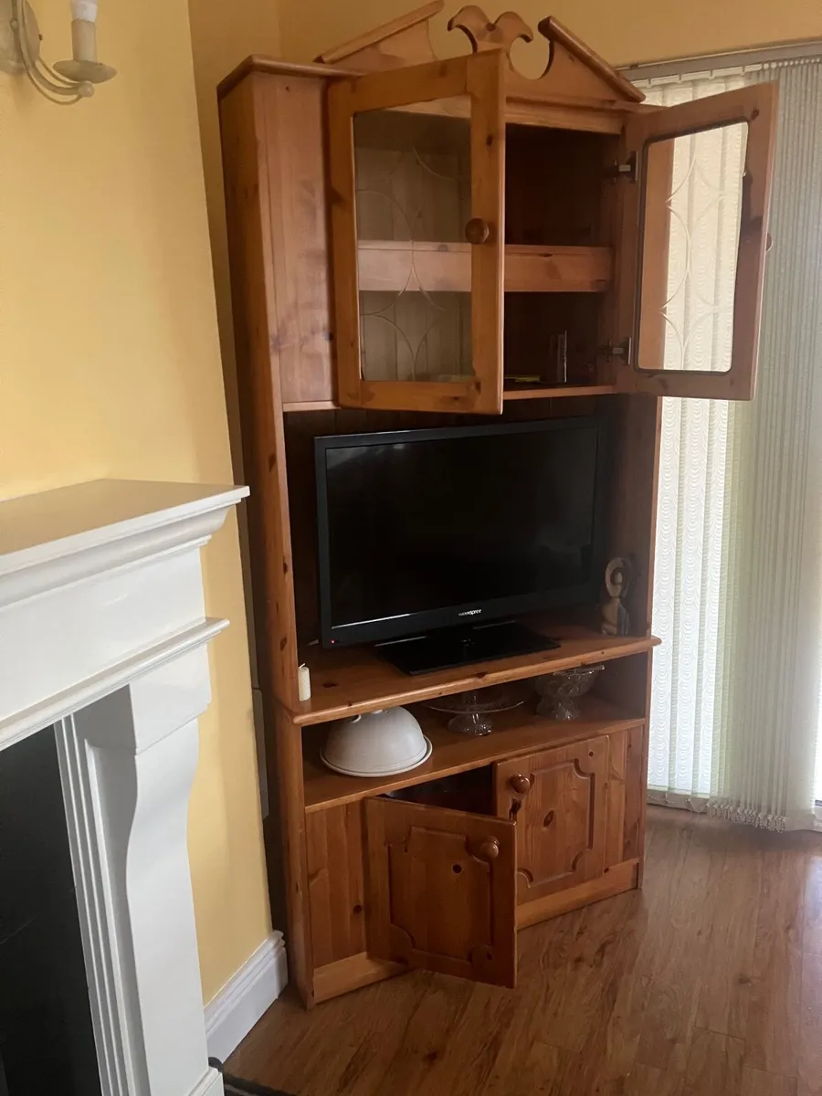 Pine tv corner unit - Image 2