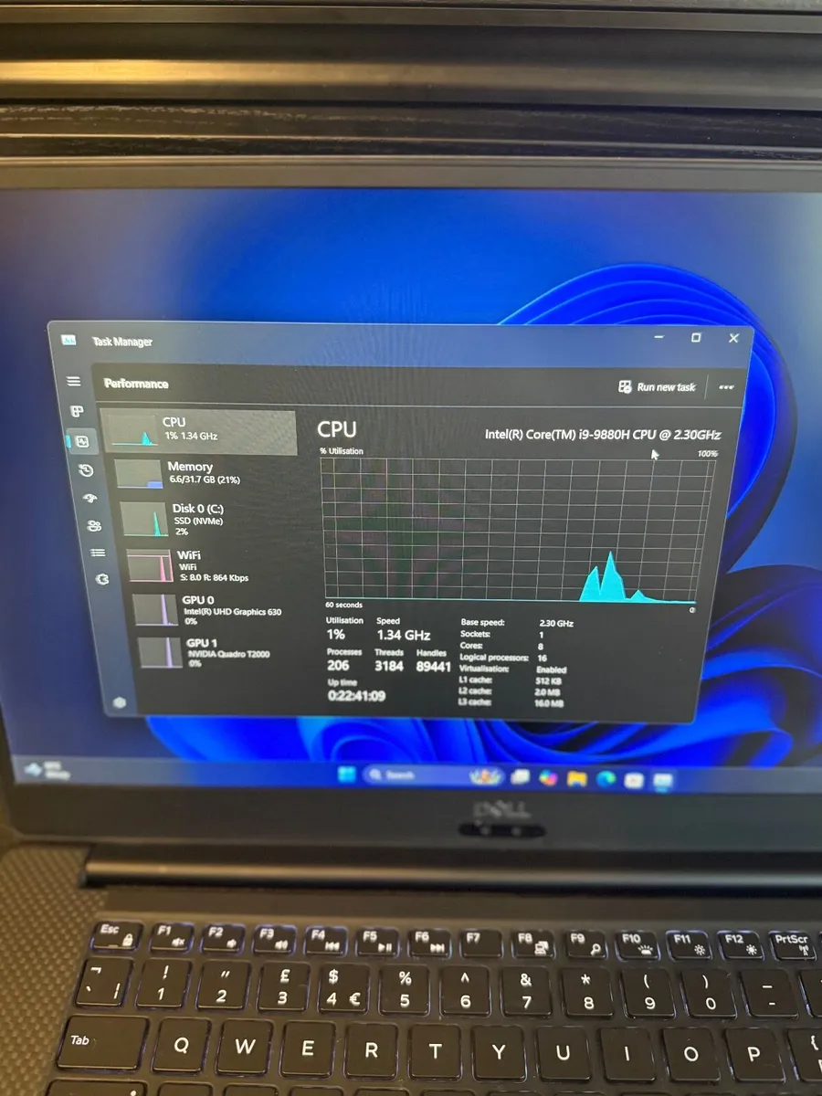 Dell Precision 5540 Laptop i9/32GB/512SSD/FHD/Nvid - Image 2