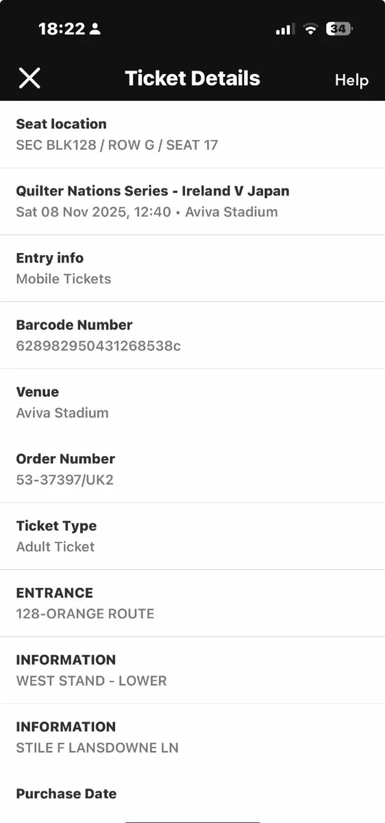 Ireland Versus Japan 08-11-2025