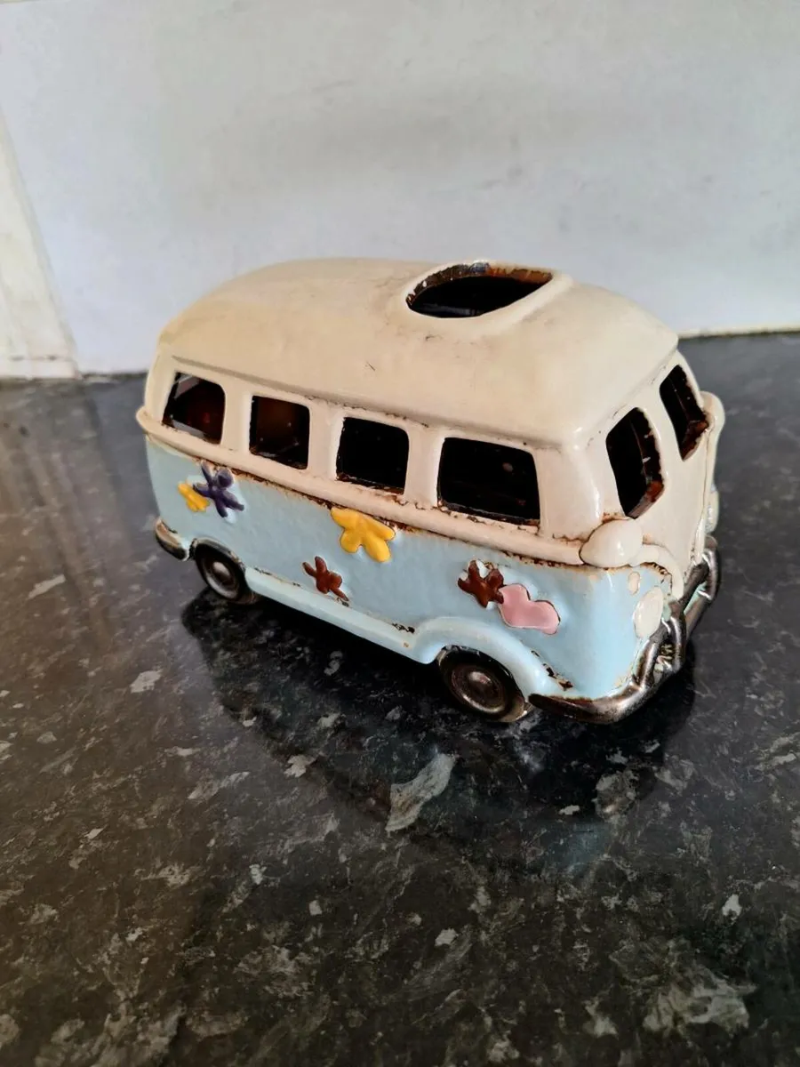 Lovely ceramic VW camper van tealight - Image 1