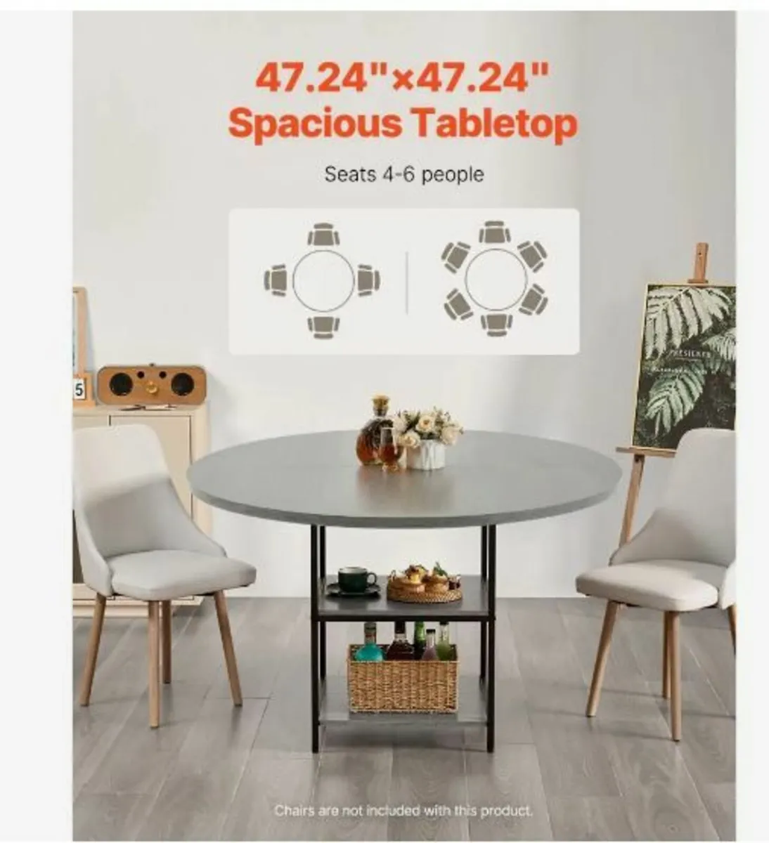 Round Dining Table, 47 inch - Image 3