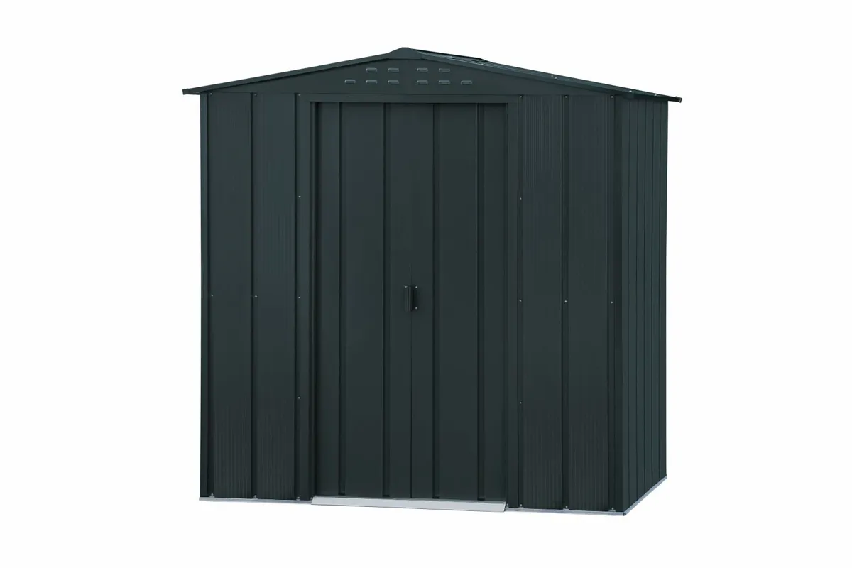 🏡 6×4 TOP Steel Shed – Anthracite Grey + Free Ste - Image 4