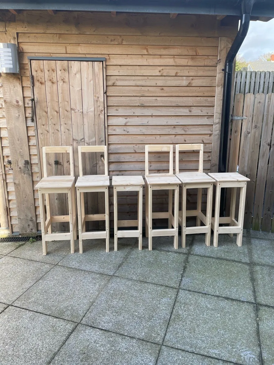 Wooden barstools - Image 3