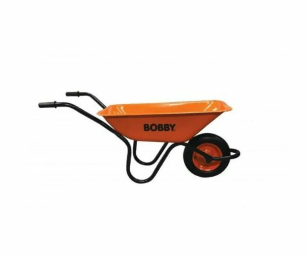 BOBBY Wheelbarrow Orange Hi-Viz Heavy Duty 90LT