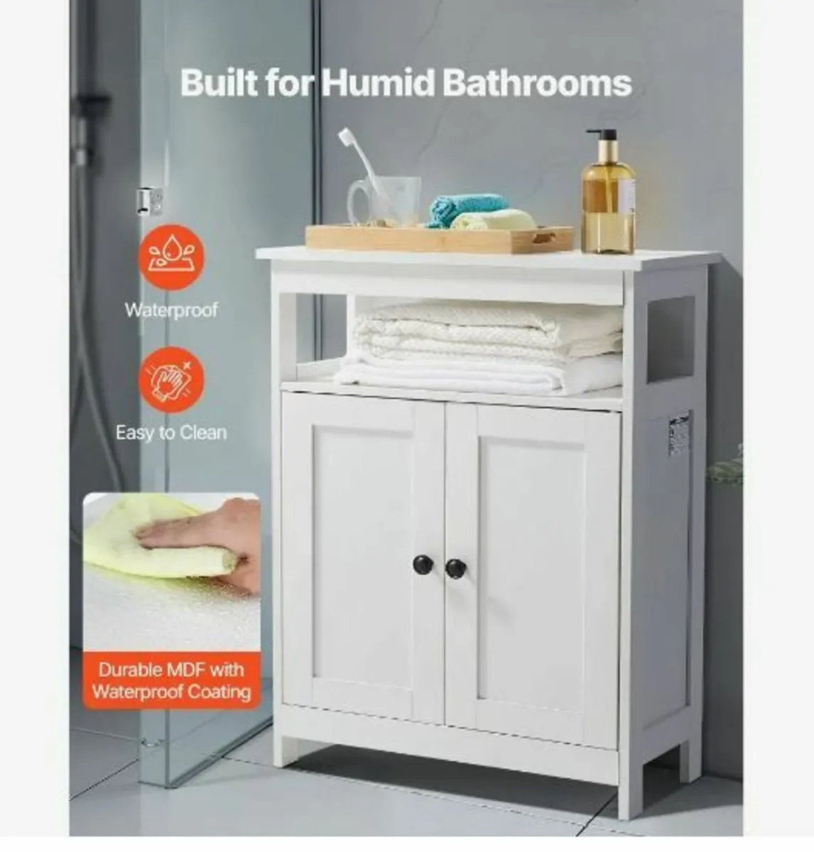 athroom Floor Cabinet, 3-Tier - Image 4