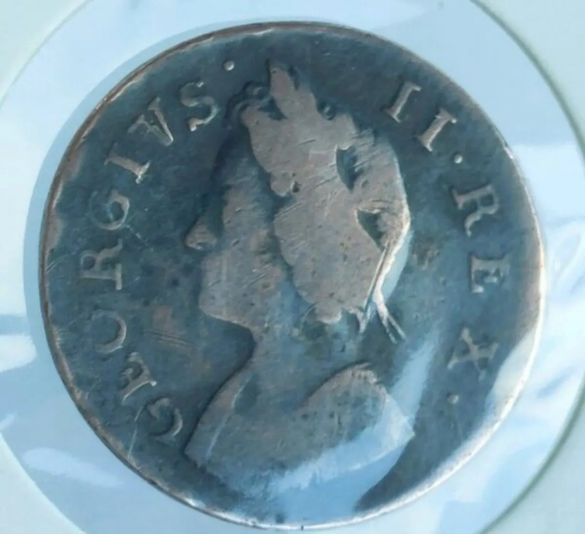 RARE ..YEAR 1739 GEORGE II FARTHING COIN..RARE - Image 1