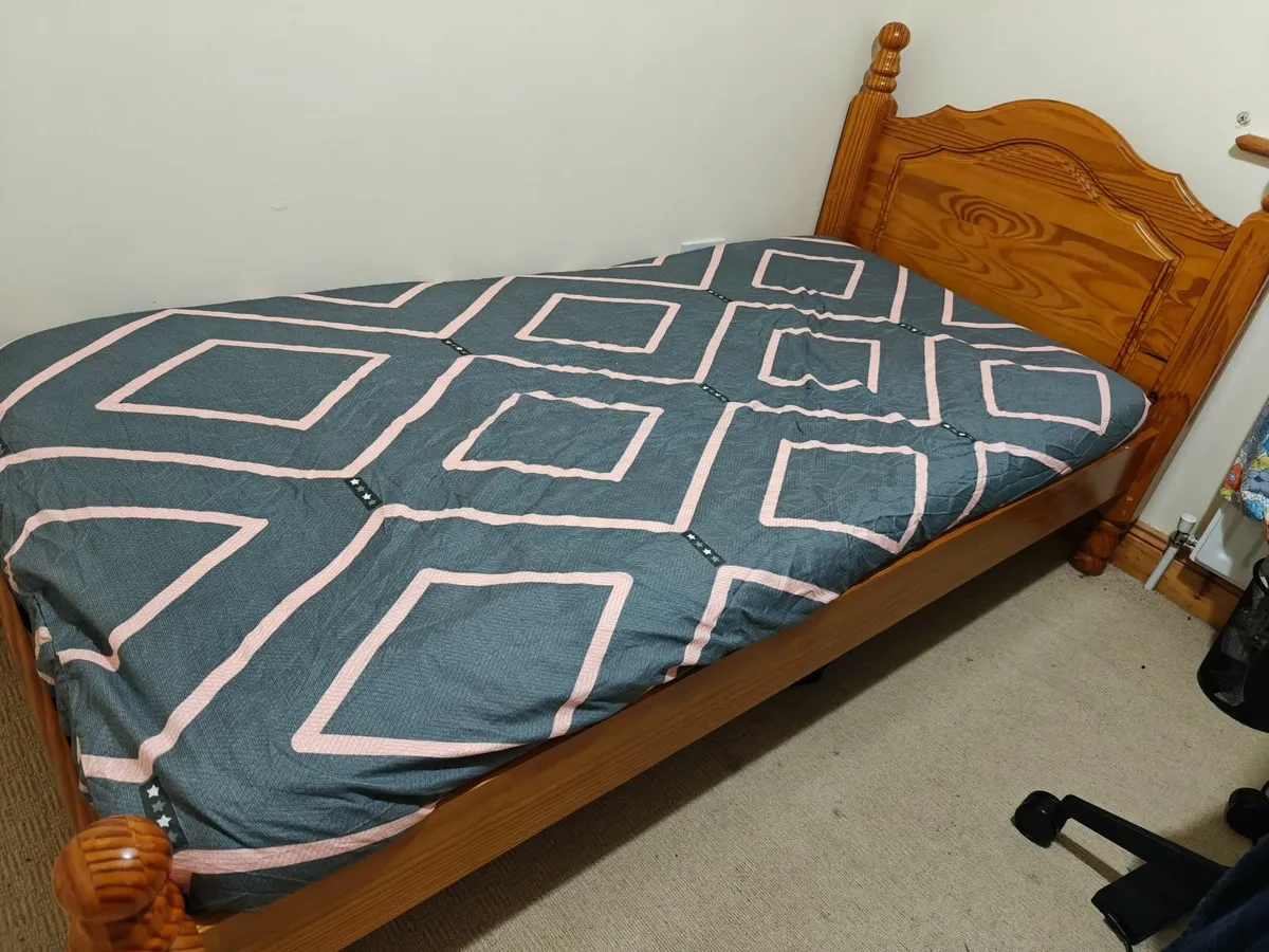 Bed with mattress