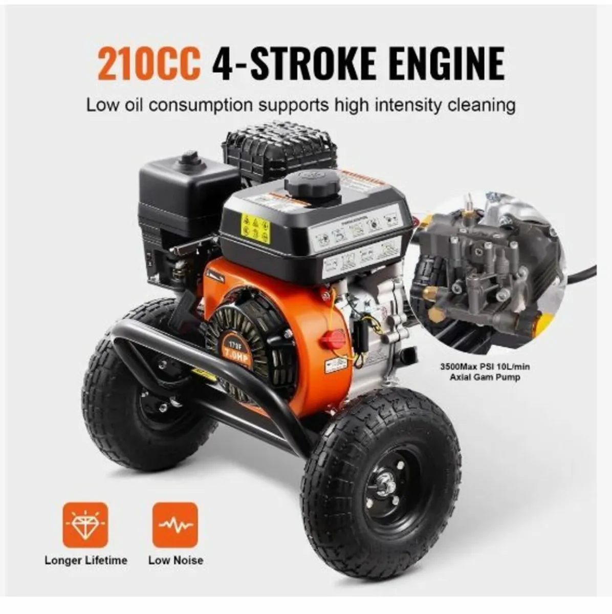 Gas Pressure Washer, 3500 PSI 10L/min, 2.6 GPM - Image 4