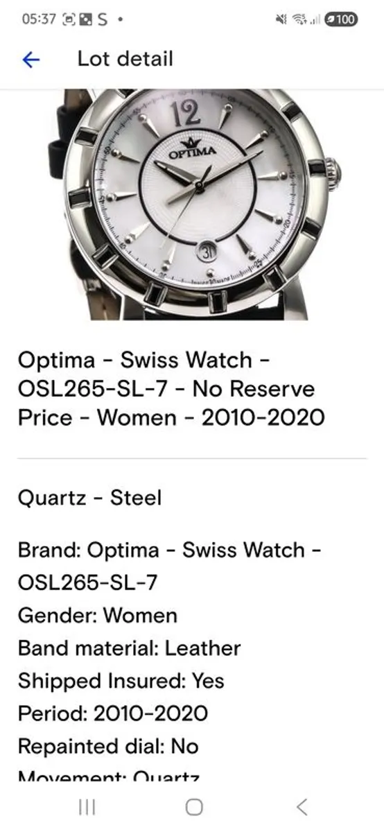 ladies watch - Image 1
