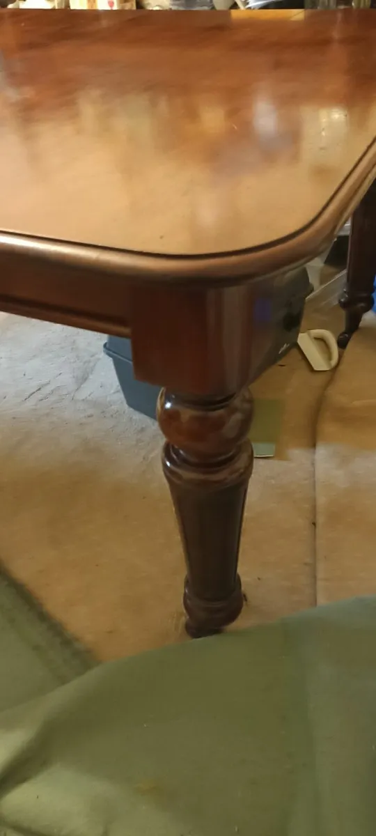 Victorian Mahogany Table & Chairs - Image 2