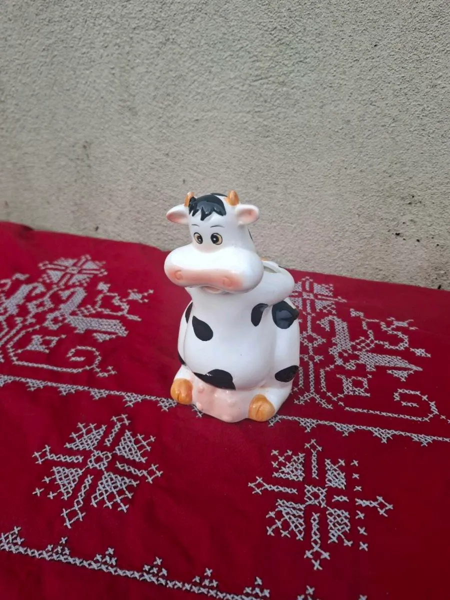 Cow ceramic ustensils holder postage possible - Image 1