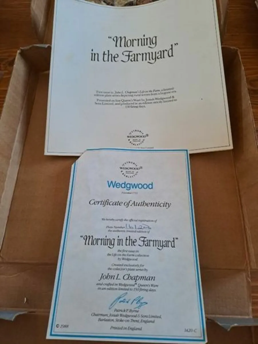 Morning in the Farm Yard Plate - Image 2