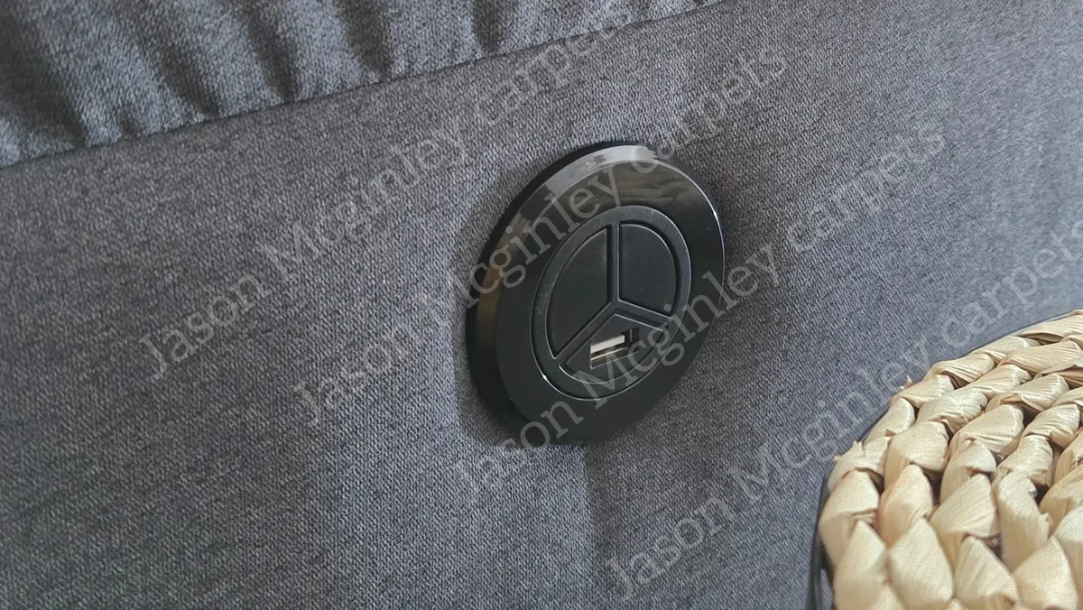 Fully electric reclining  - 3+2 grey fabric sofas - Image 4