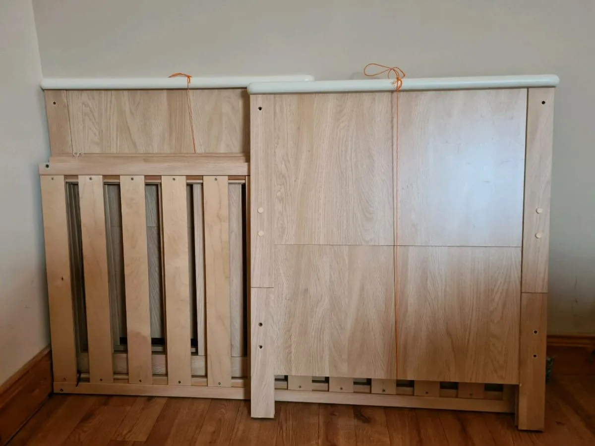 Mamas & Papas Cotbed & Mattress - Image 1