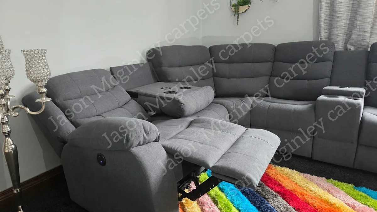 Jopah electric grey fabric corner - Image 1