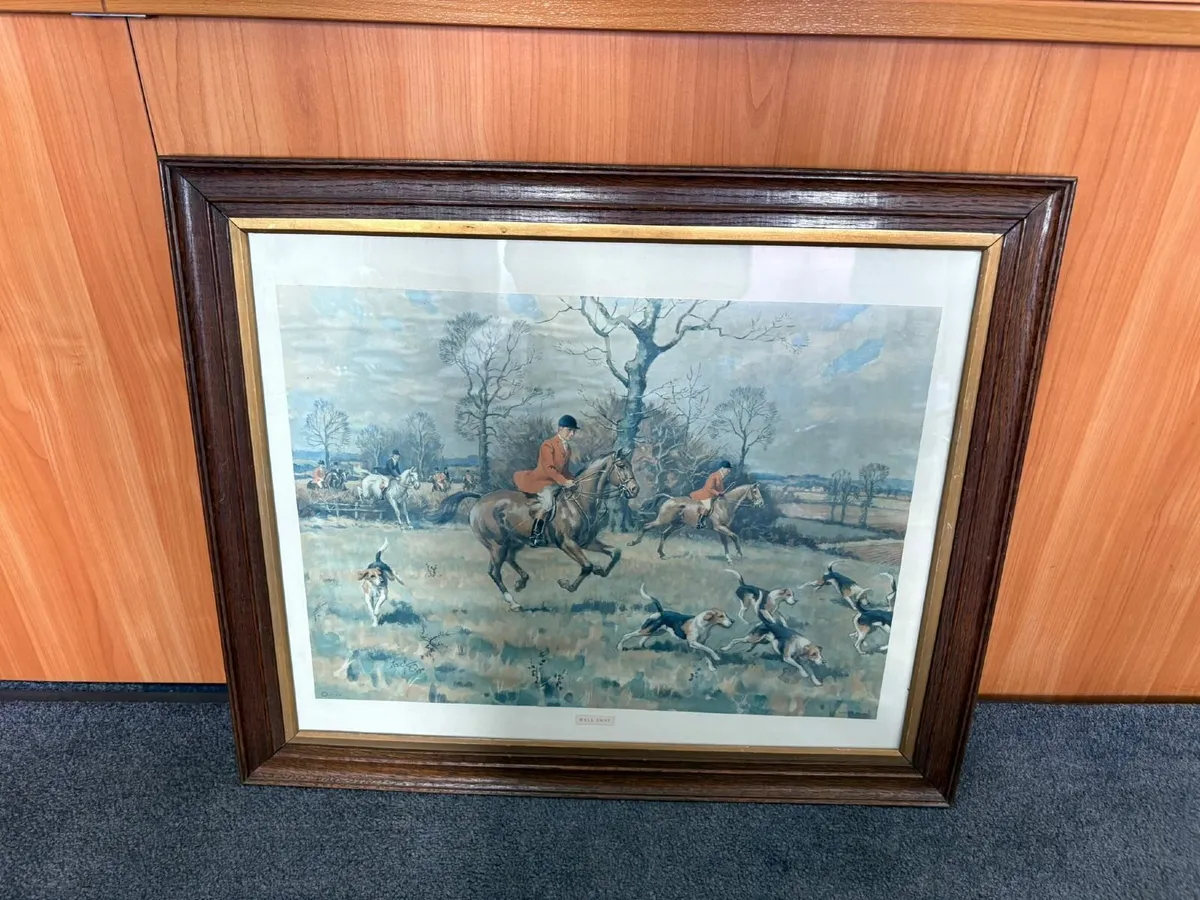Vintage Painting of a Fox Hunt - £30 - Image 4