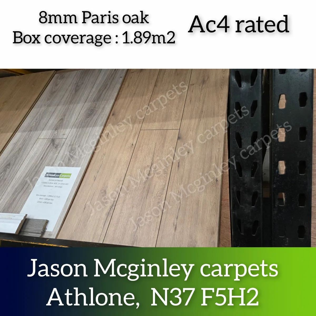 12mm ac5 paris oak click flooring  - heavy Duty - Image 1