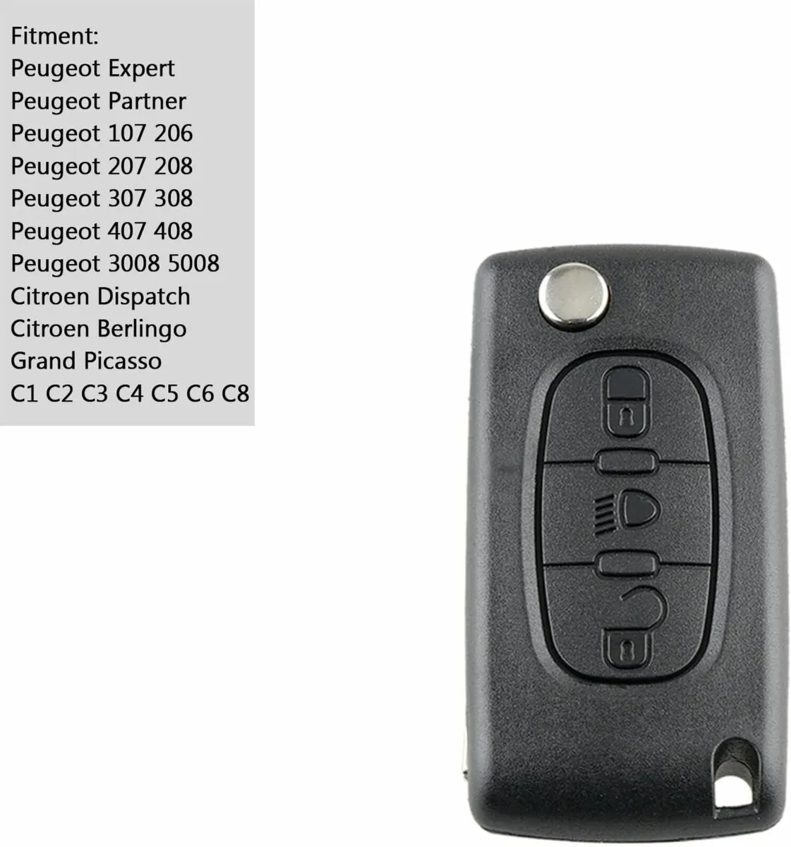Key Fob Replacement For CITROEN C1 C2 C3 C4 C5 C6
