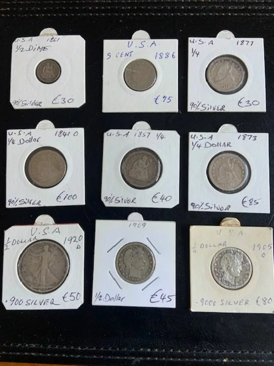 US Coins - 90% Silver Various Prices - Image 1