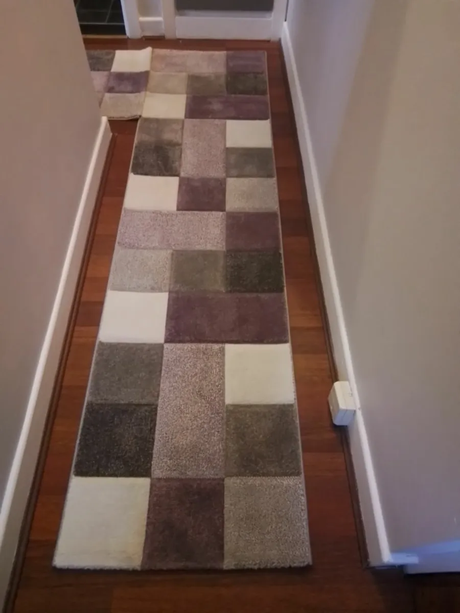 2 x Brand New Brooklyn Hallway Rugs/Runners - Purp - Image 1