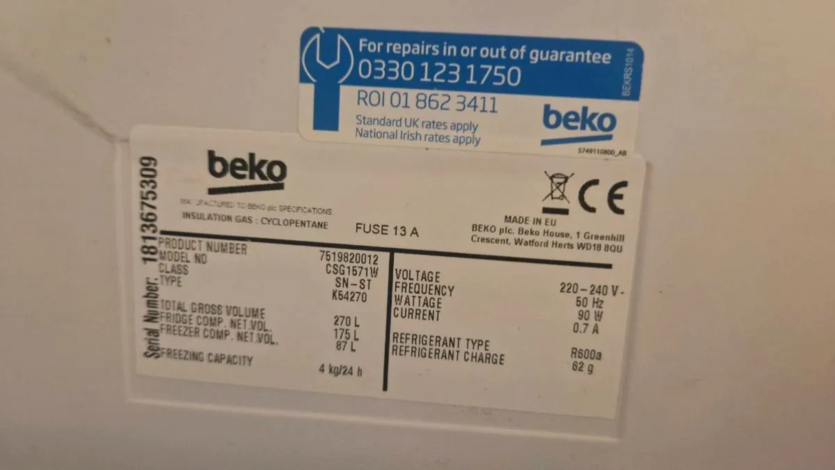 Beko Fridge/Freezer - Image 4