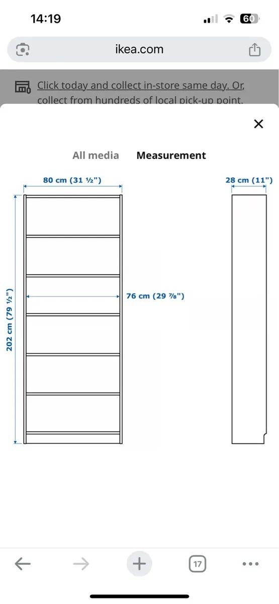 White Billy Bookcase x 2 - Image 2