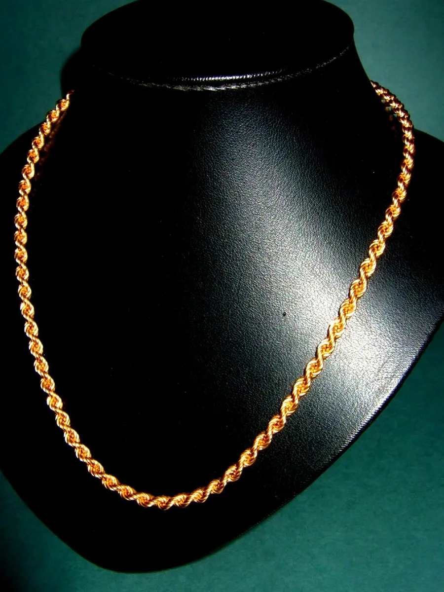 Vintage Hallmarked Substantial 9ct Gold Chain 20" - Image 3