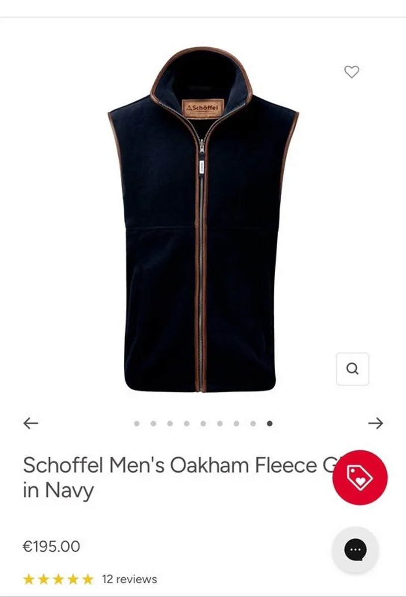 Schoffel Men's Oakham Fleece Gilet in Navy - Image 3