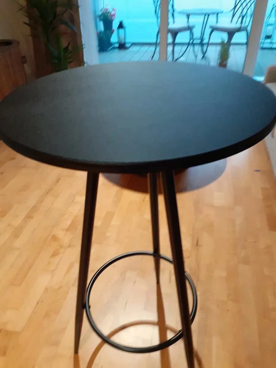 Tall Black Bar Table for kitchen - Image 1