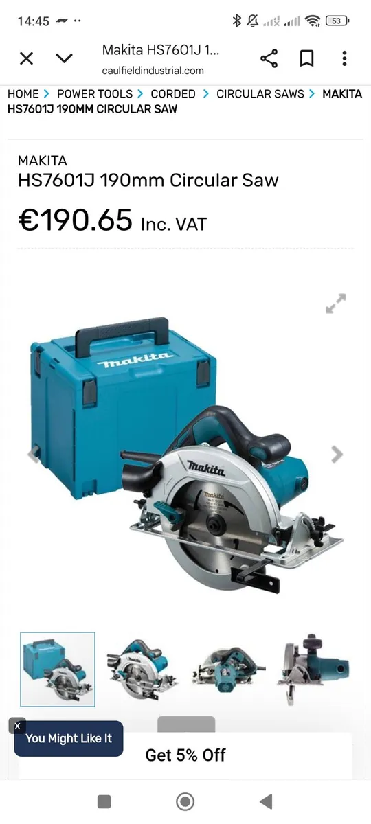 Makita 110 Skillsaw - Image 4