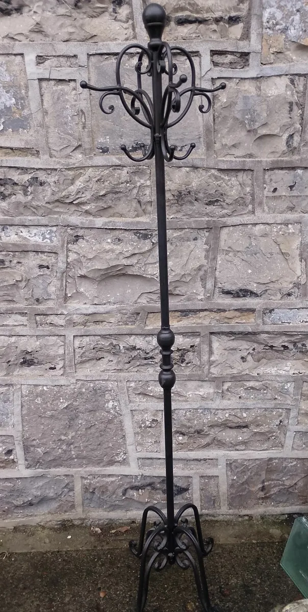 Cast iron coat hat stand - Image 1