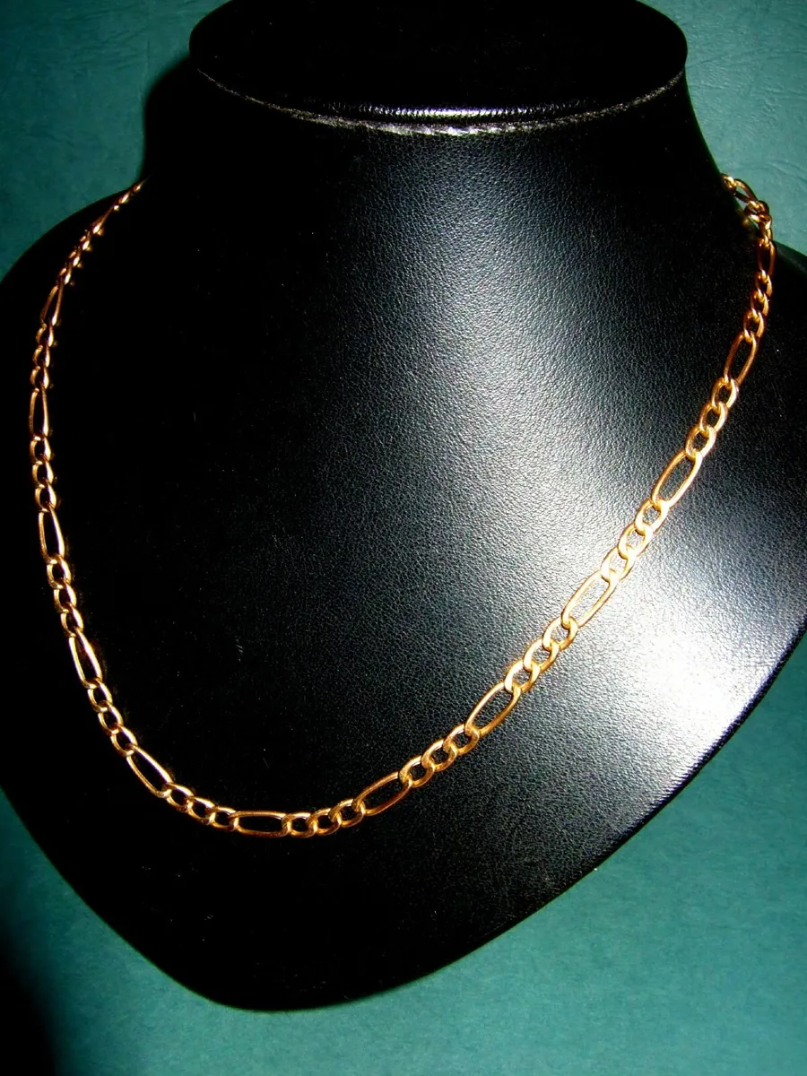 Vintage Hallmarked Figaro Chain 20" - Image 4