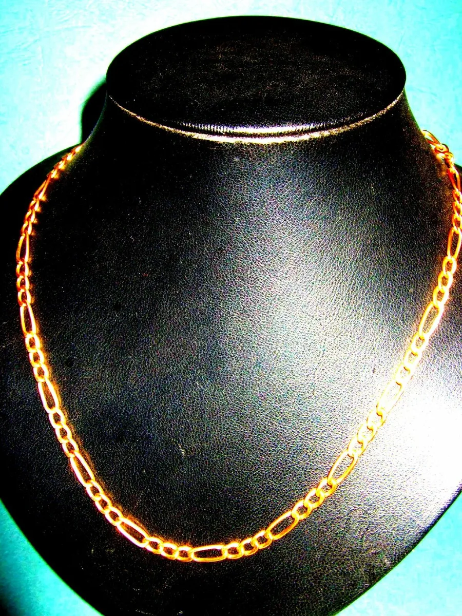Vintage Hallmarked Figaro Chain 20" - Image 1