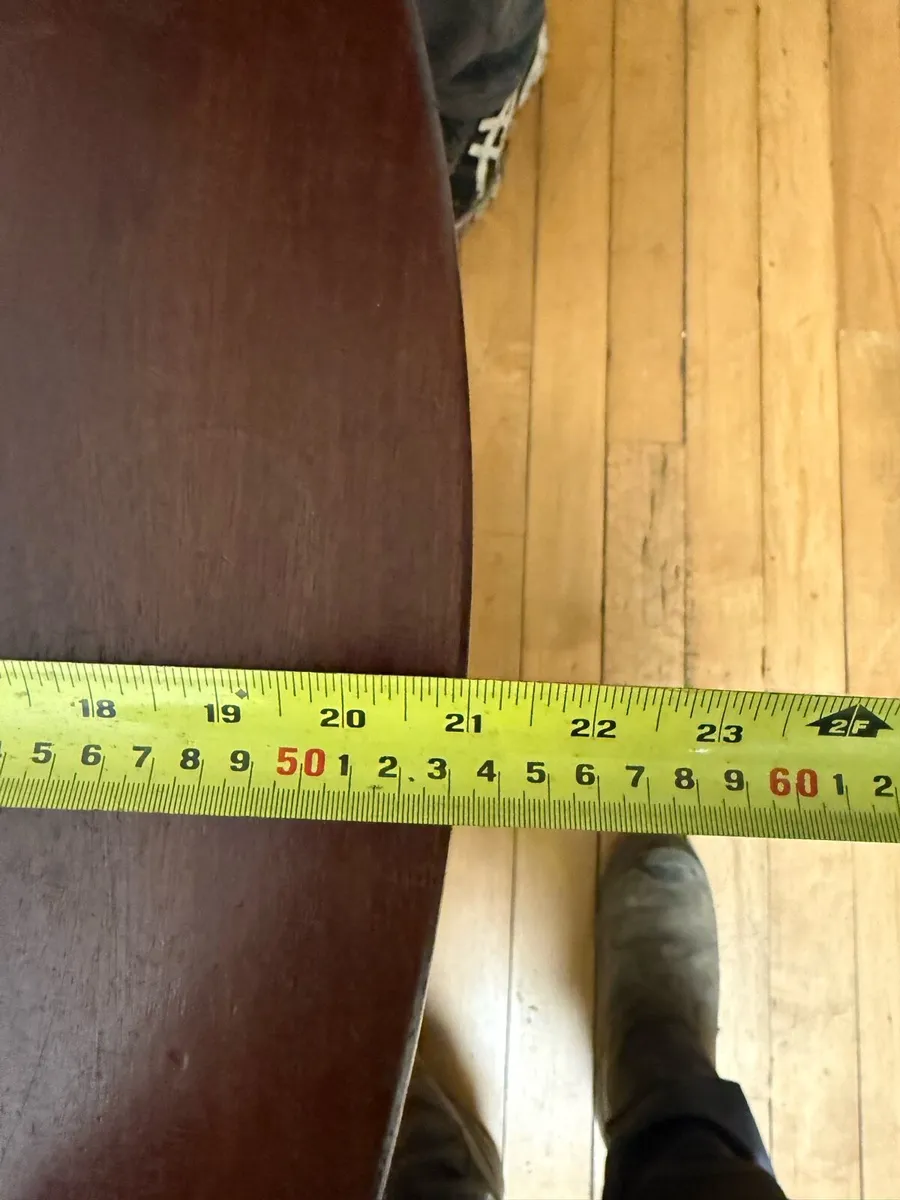 Half round antique table. - Image 3