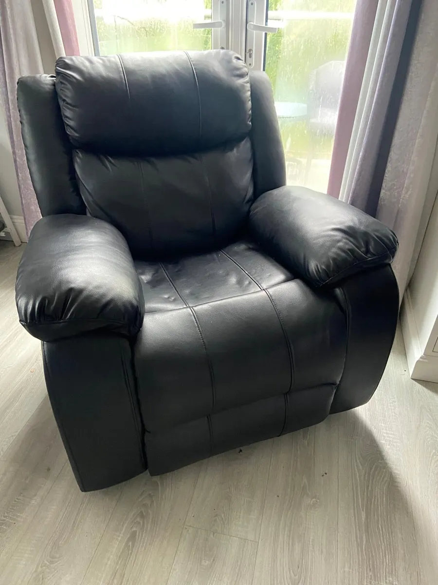 Leather Reclining Armchair - Perfect Condition - Image 2