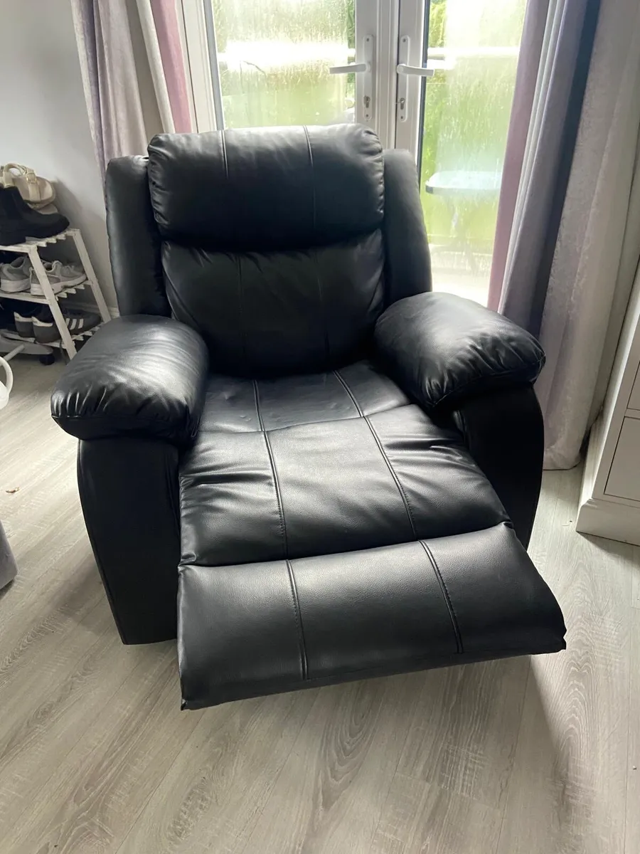 Leather Reclining Armchair - Perfect Condition - Image 1