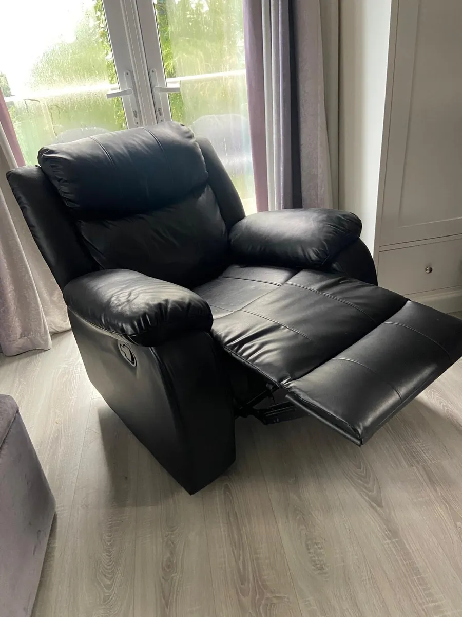 Leather Reclining Armchair - Perfect Condition - Image 3