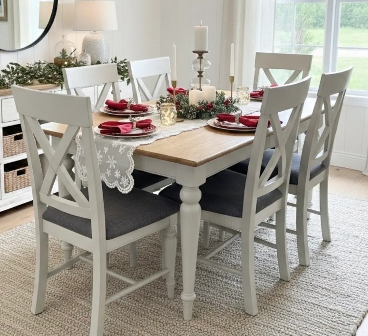 Solid Oak Dining Table Extendable New - Image 1