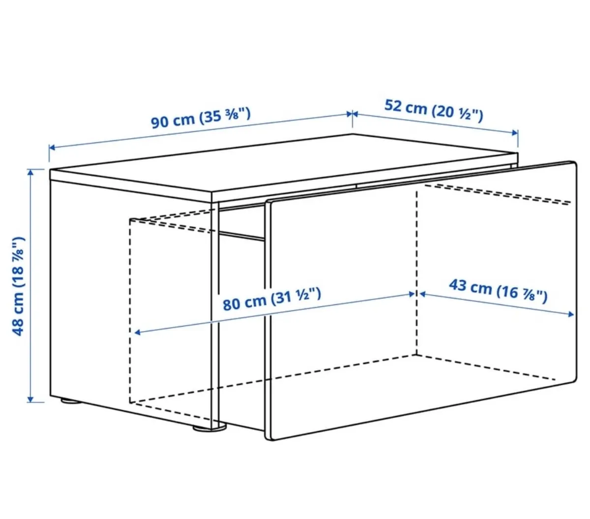 White Storage Bench - Ikea Smastad - Image 3