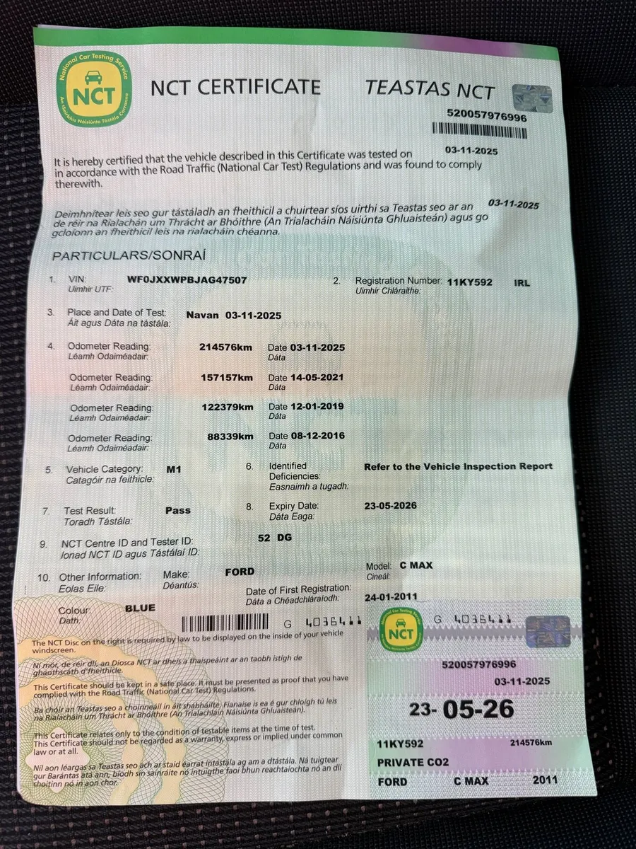 Ford C-Max 1.6 Diesel Fresh NCT Tax12/25 - Image 4