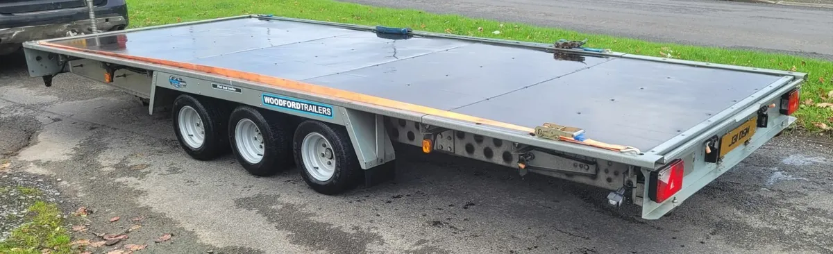 2023 Woodford 18ft Tri-Axle Tilt Bed Transporter - Image 4