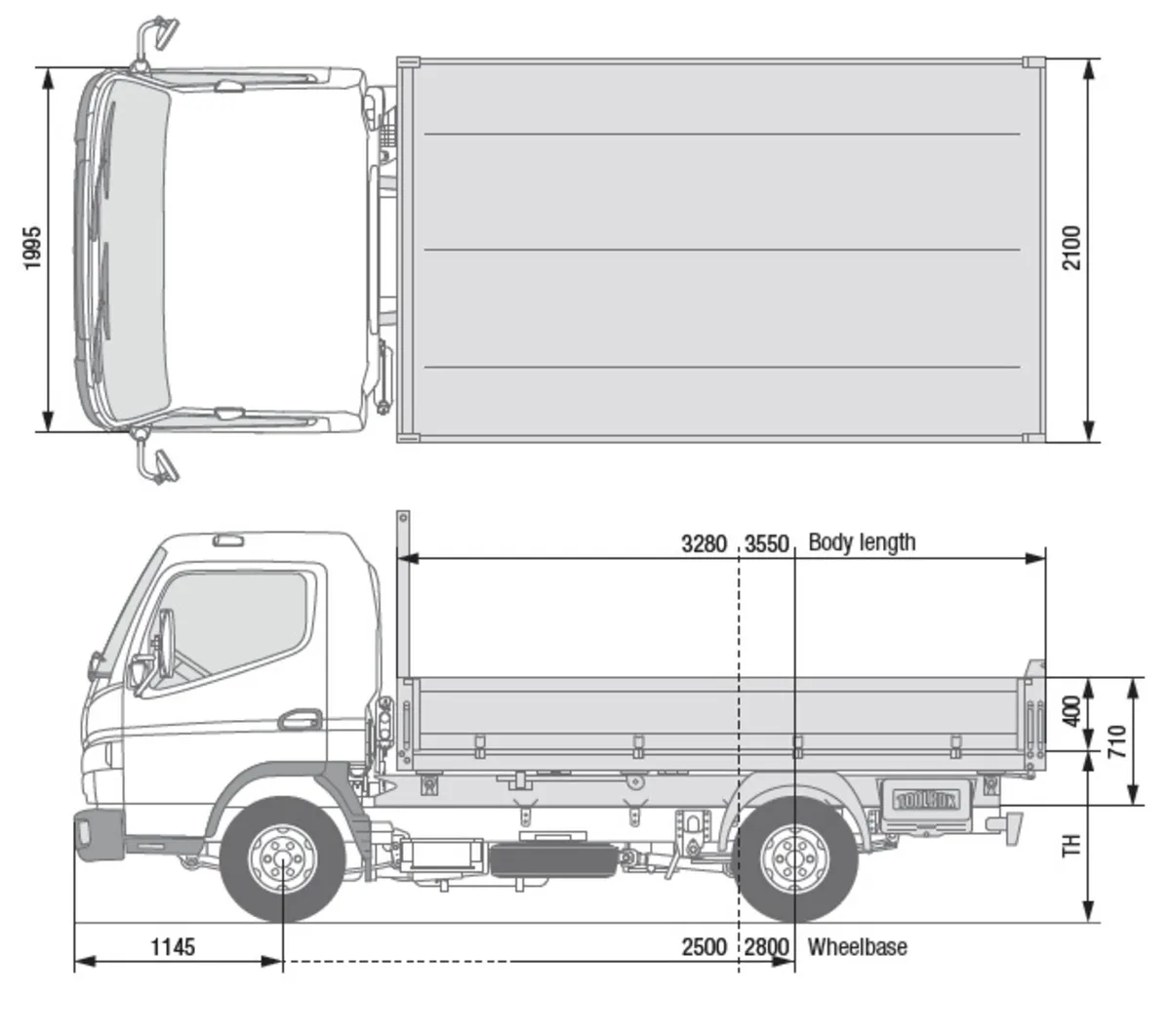 3.5 ton GVW FUSO Canter 3-Way Tipper - Image 3