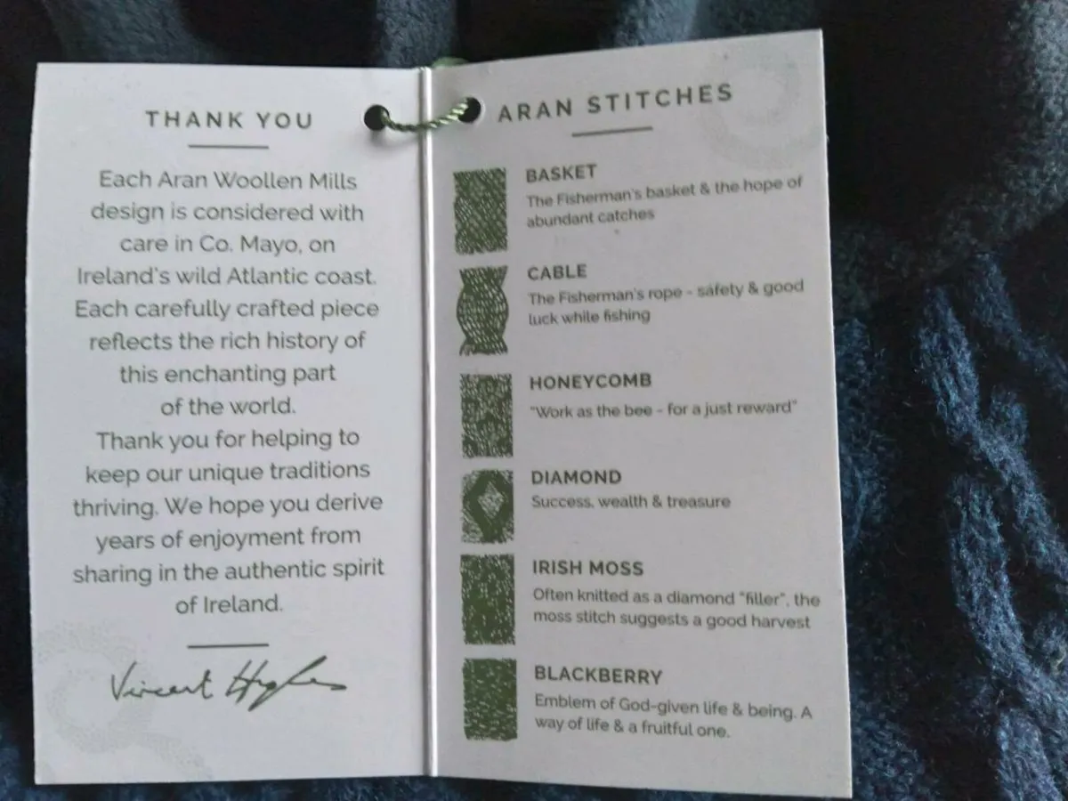 Pure Wool Aran Sweater. Brand New, Unworn - Image 4