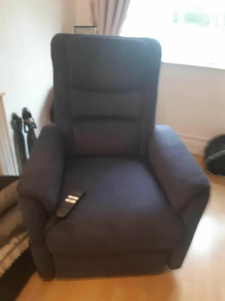 Dark Navy Duel motor Recloner/Riser chair - Image 1